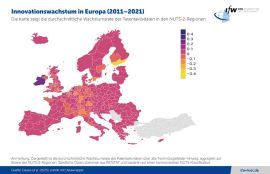 nnovationswachstum in Europa (2011–2021)  Copyright: Kiel Institut für Weltwirtschaft