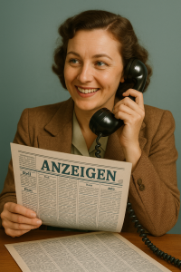 Annoncenverkäufer*in Symbolbild