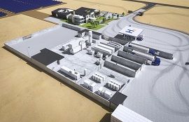 Illustration der Cleanergy-Pilotanlage unweit Walvis Bay, Namibia.  Cleanergy