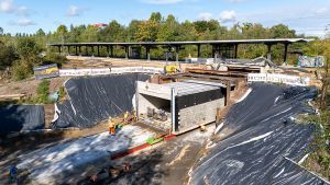 Einschub für neuen Personentunnel am Bahnhof Wattenscheid