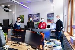 Studierende im neuen Game Studio der Hochschule Bonn-Rhein-Sieg.  Kira Wazinski  H-BRS