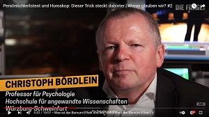 Prof. Dr. Christoph Bördlein begleitete das Experiment in Kooperation mit der Redaktion „Die Frage“.  (Screenshot „Die Frage“, https://www.youtube.com/watch?v=aDgqCQMUma0)
