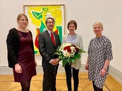 (v.l.n.r.): Claudia Thurow, Kaufmännische Leiterin Museum Barberini, Michael Philipp Chefkurator Museum Barberini, Sarah Robinson, Ortrud Westheider, Direktorin Museum Barberini