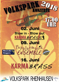 Sonntagskonzerte 2018 im Musikpavillon Volkspark Rheinhausen