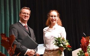 Marie-Sophie Romano und Laudator Prof. Dr. Klaus-Peter Döge, EAH Jena Fotos: Marie Koch