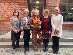 Der Vorstand des neu gegründeten FBTT: (v.l.n.r.) Prof. Dr. Susanne Saal, EAH Jena; Prof. Annette Baumgärtner, Universität Lübeck; Prof. Dr. Annette Probst, HAWK; Prof. Dr. Hendrike Frieg, HAWK; Prof. Dr. Elke Kraus, Ali  Sabine zu Klampen  HAWK
