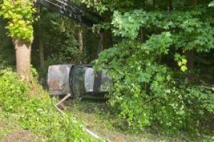 POL-BO: Alleinunfall in Bochum: Auto überschlägt sich und landet in Straßengraben