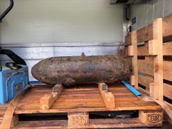 Foto der entschärften Bombe