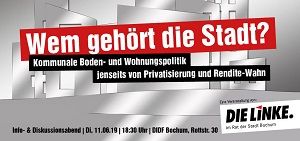 Wem gehört die Stadt?  Info- und Diskussionsabend