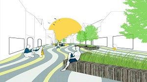 Ein Ort zum Verweilen ohne Autos, dafür mit vielen Sitzgelegenheiten – so stellten sich die HAWK-Absolvent*innen die Zukunft der Marktstraße in Wanfried vor